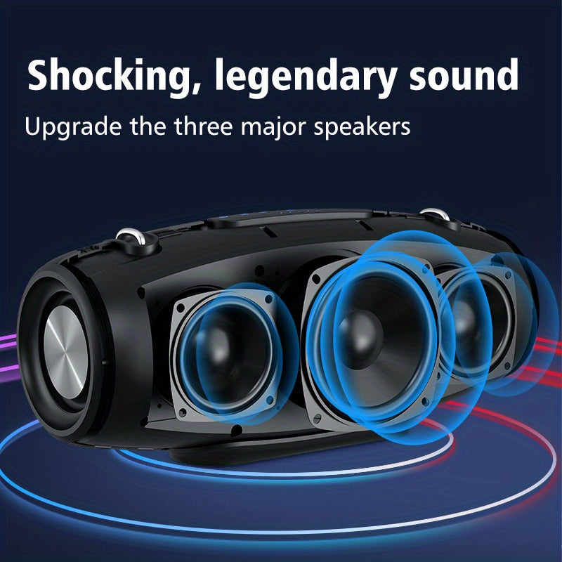 ZEALOT S67 14400mAh 60W Wireless Speakers - Loud Stereo, Booming Bass, Dual Pairing, 40 Hours Playtime, Waterproof, Portable Subwoofer - Includes Shoulder Strap, Charging Cable, Aux Cable, TF USB Plug-in Card, Compatible with