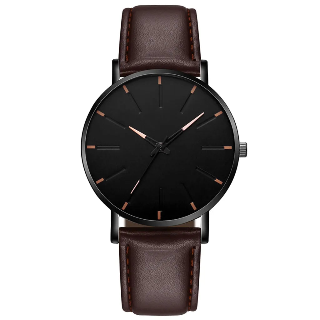 2023 Minimalist Men Fashion Ultra Thin Watches Simple Men Business Stainless Steel Mesh Belt Quartz Watch Relogio Masculino