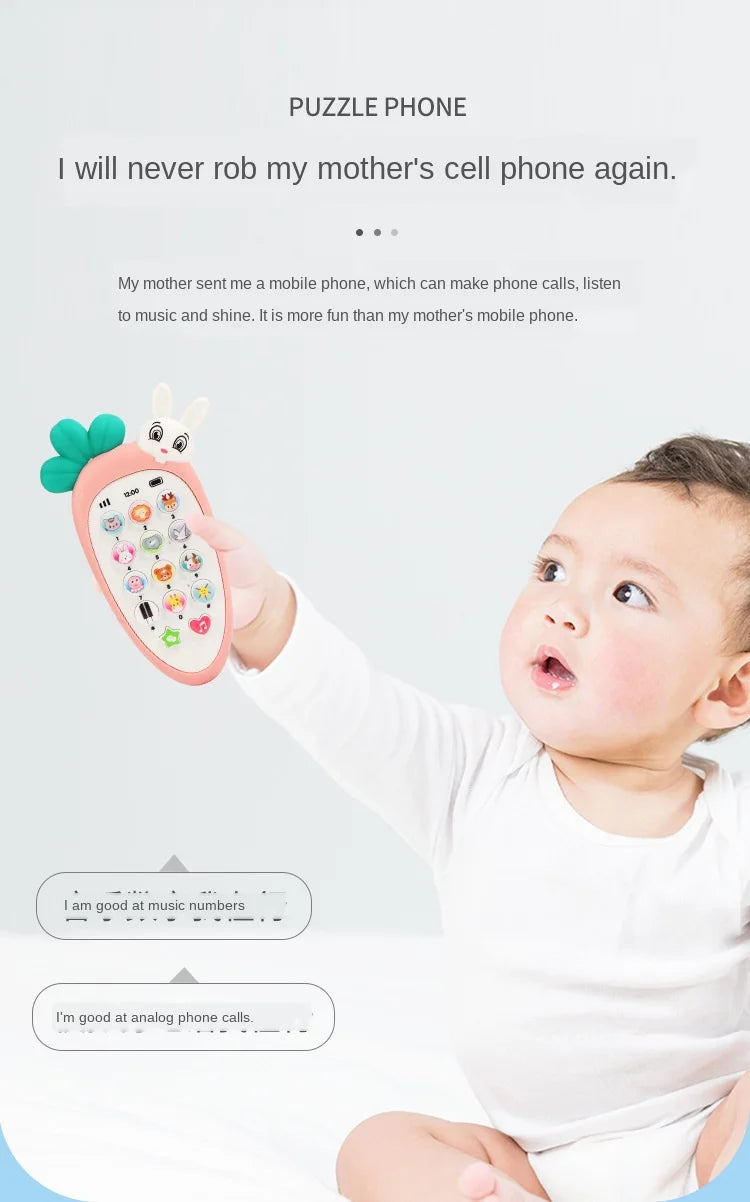 Baby Mobile Phone Infant Early Education Telephone Learning Machine Simulation Music Intellectual Phones Children 0-3 Years Old