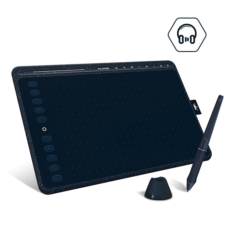 HUION HS611 Graphic Digital Drawing Tablet 266PPS Graphics Pen Tablet Multimedia Keys Three Colors For PC Android