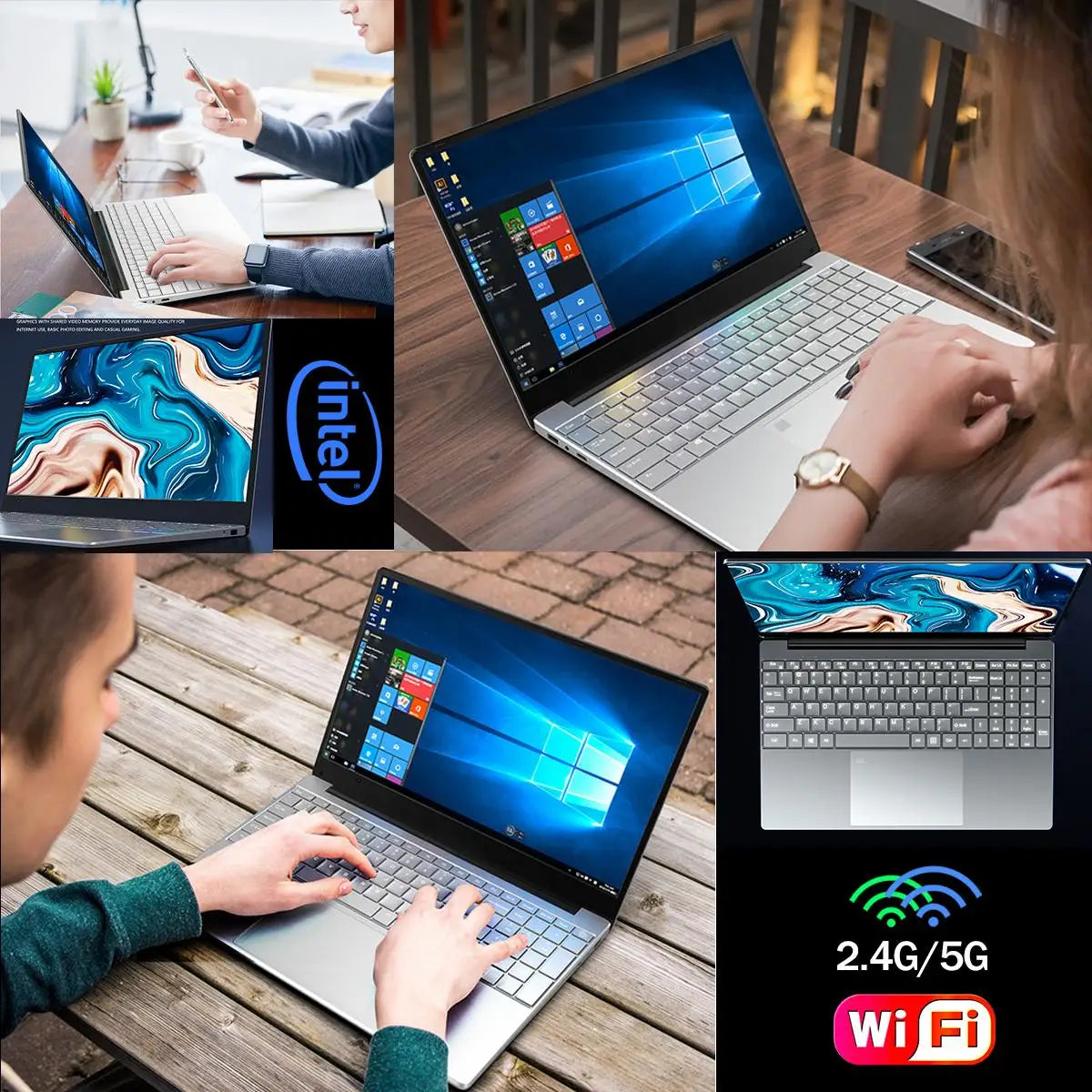 laptop computer 15.6 Inch IPS Screen 16GB RAM Intel 11th Celeron N5095 computador Windows 10 11 Pro Office Notebook Pc Portable