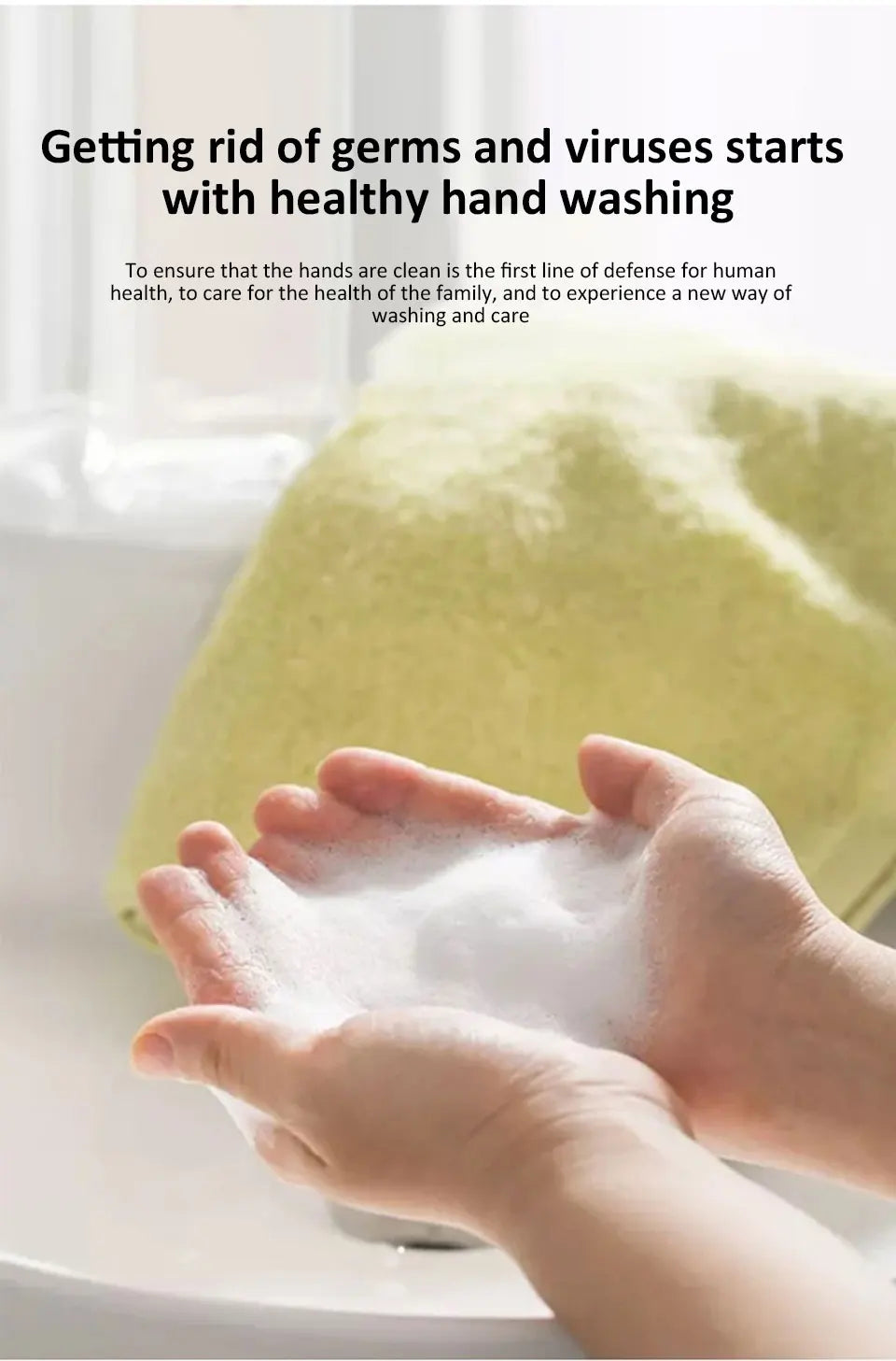 Automatic Inductive Soap Dispenser Smart Hand Washing Soap Machine with USB Charging Touchless Hand Sanitizer Dispenser for Home