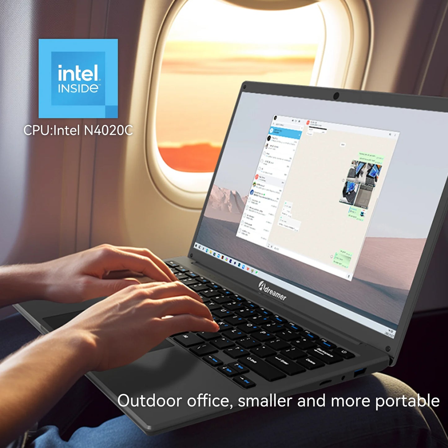 Adreamer Laptop 13.3 Inch Portable Laptops Low Price With Intel CPU 2.5K FHD IPS 8GB 1T SSD 2.5K FHD Display Notebook