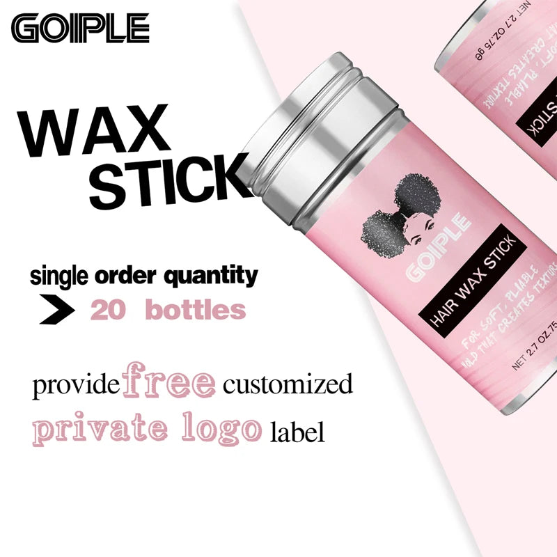 GOIPLE 2.7oz Flyaway Control Styling Wax Smooth Fly Away Broken Back Hair Finishing Slick Non Greasy Wax Stick For Women and Wig