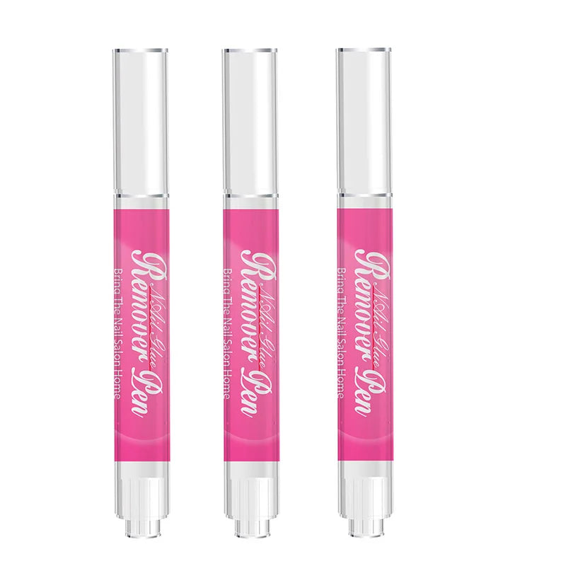 3ml Nail Polish Remover Pen Portable Highly Efficient Fast-Dissolve Glue Pen Reusable Manicure Tool for Fake Nails No Damage