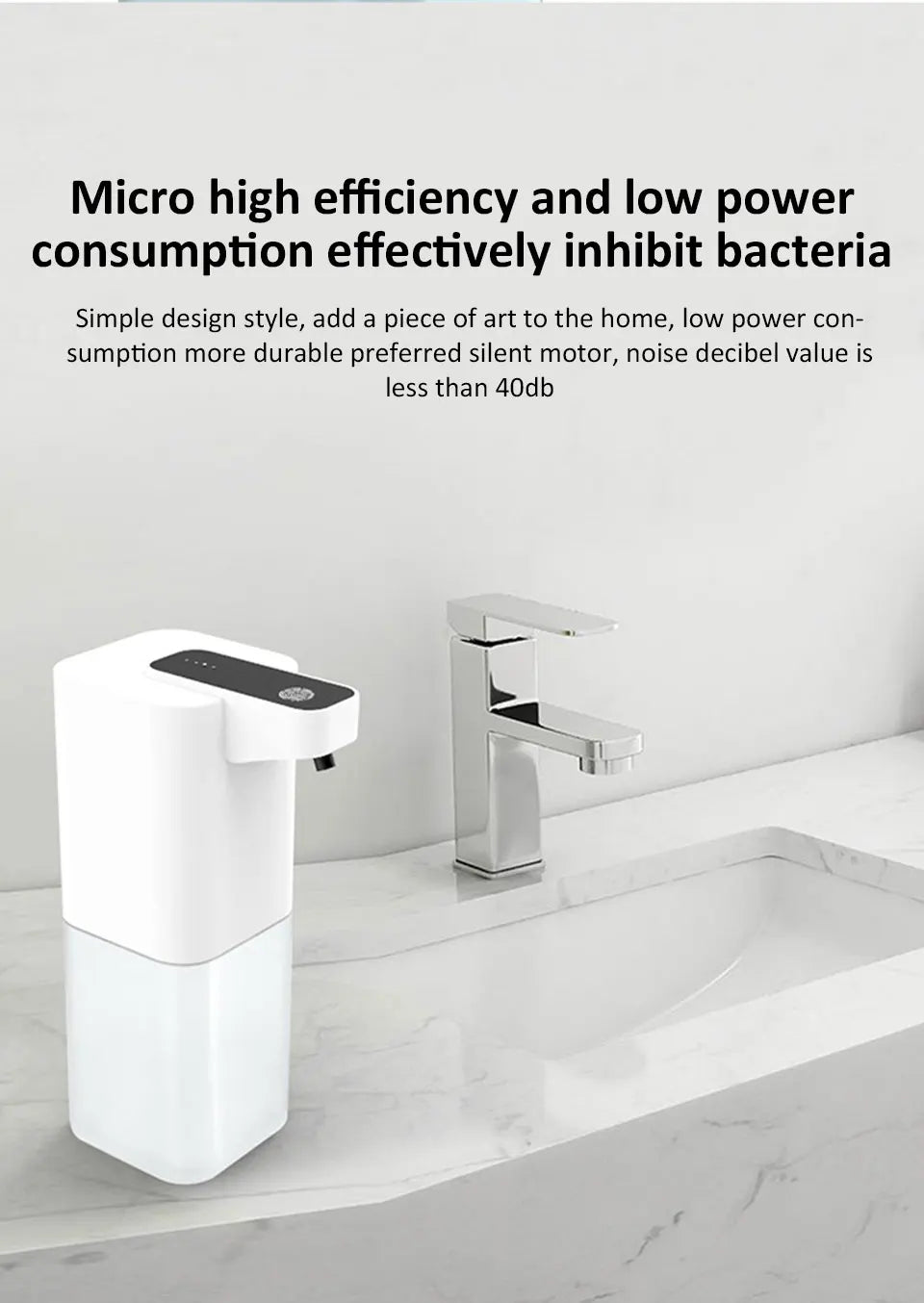 Automatic Inductive Soap Dispenser Smart Hand Washing Soap Machine with USB Charging Touchless Hand Sanitizer Dispenser for Home