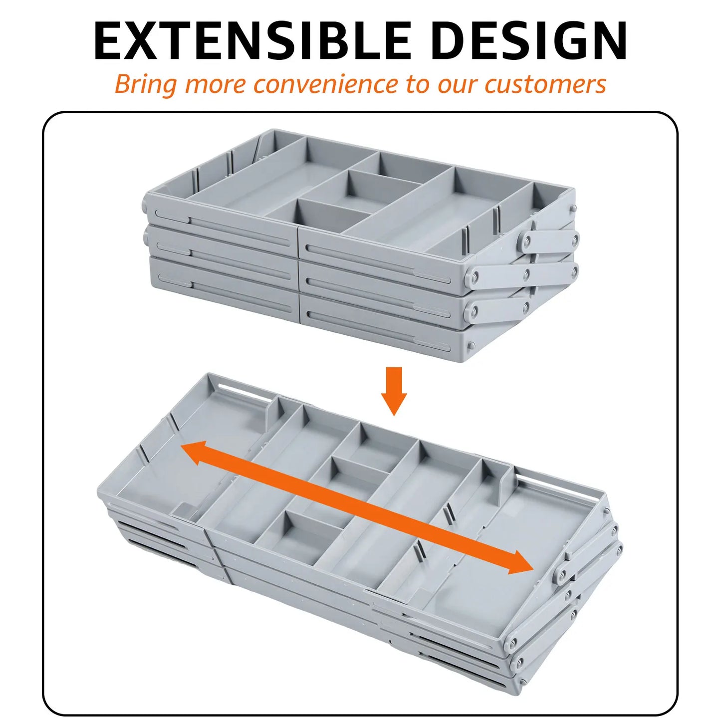 2/3 Foldable Drawer Organizer Multi Level Storage Tray Adjustable Divider Versatile Jewelry Cosmetics Drawer Organizer