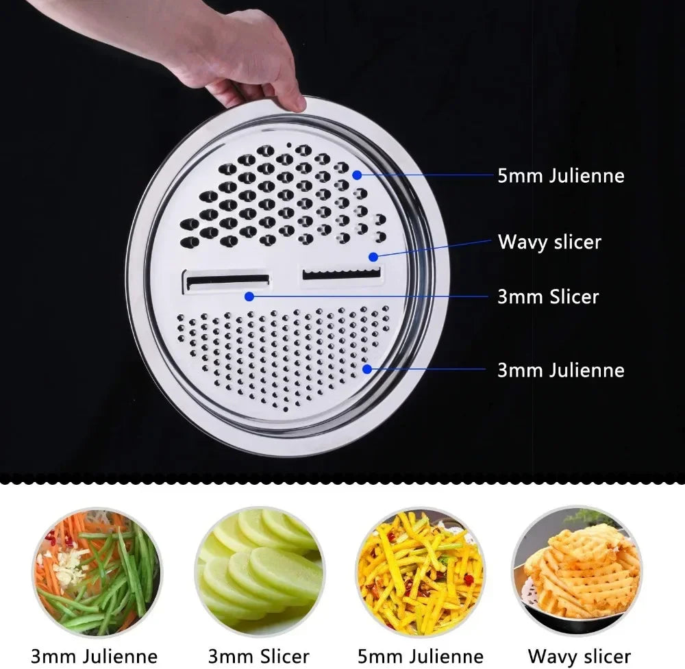 3 in 1 Vegetable Slicer Cutter Graters Drain Basket Stainless Steel Vegetable Salad Maker Bowl Kitchen Accessories Gadget