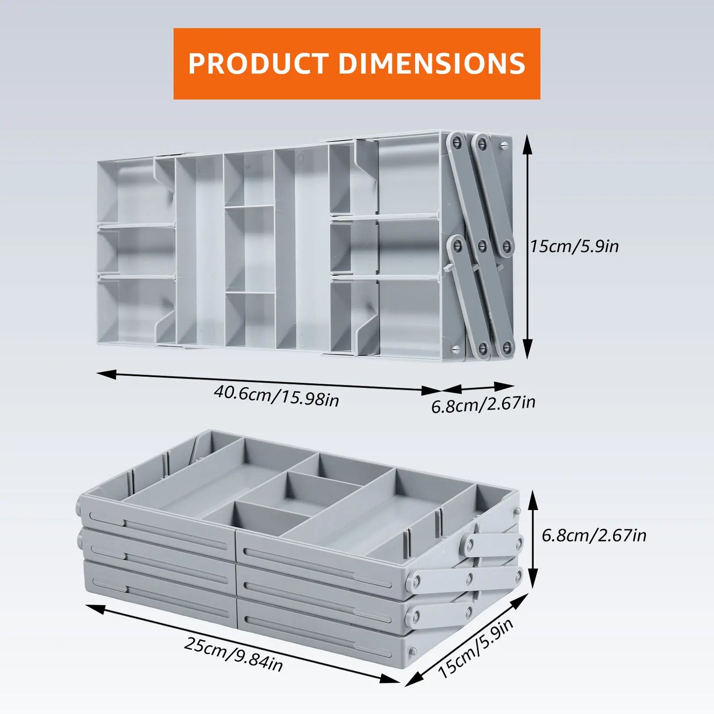 2/3 Foldable Drawer Organizer Multi Level Storage Tray Adjustable Divider Versatile Jewelry Cosmetics Drawer Organizer