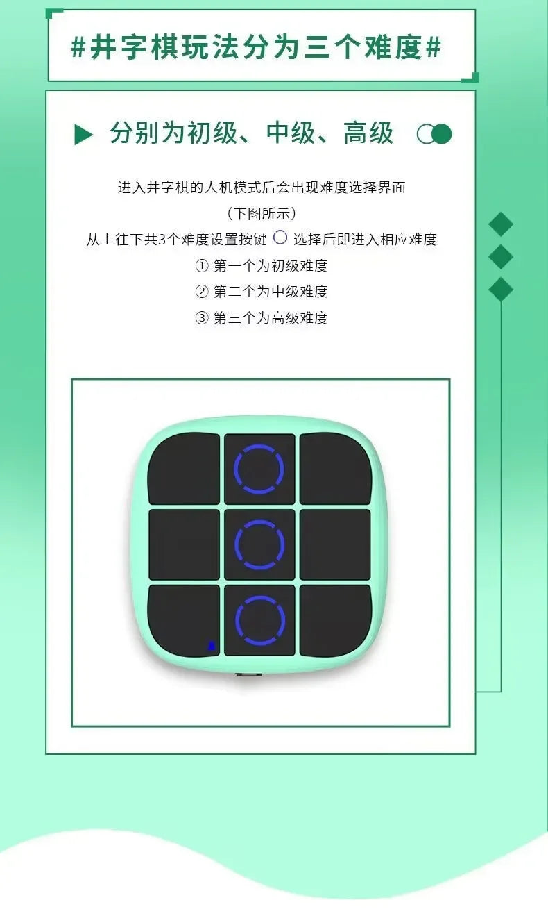 Smart Tic - Tac - Toe: Kid's Educational & Parent - Child Interactive Desktop Toy