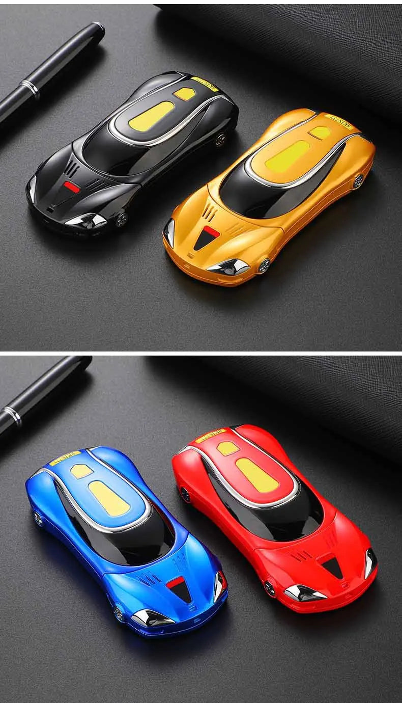 Car Model Mobile Phone 1.8 inch Push Button Mini Car Shape Key Student Dual Sim Telephone MP3 Real Vibration No Camera Cellphone