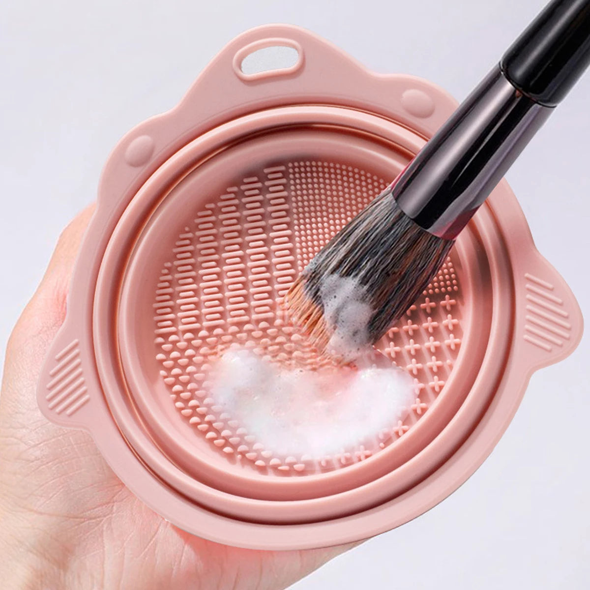 Makeup Brush Cleaner Cleaning Bowl Brush Tool Set Thorough Cleaning Without Hurting Bristles Wet & Dry Powder Puff Dry Cleaner