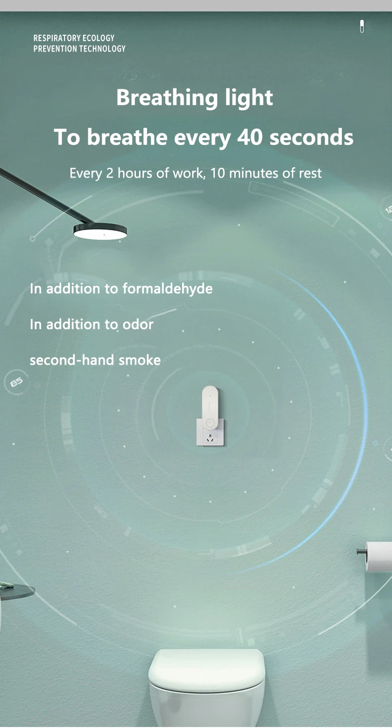 New Portable Air Purifier Anion Air Purification Air Freshener Ionizer Cleaner Dust Cigarette Smoke Remover Toilet Pet Deodor