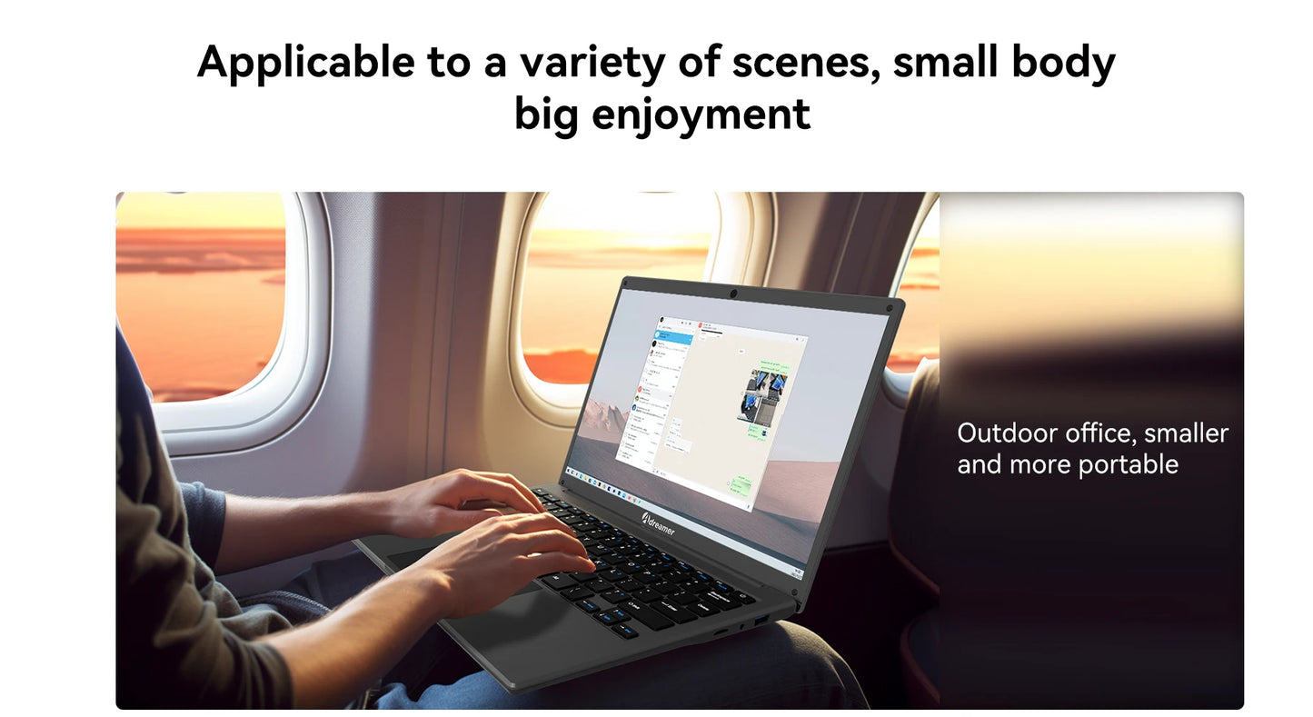 Adreamer Laptop 13.3 Inch Portable Laptops Low Price With Intel CPU 2.5K FHD IPS 8GB 1T SSD 2.5K FHD Display Notebook