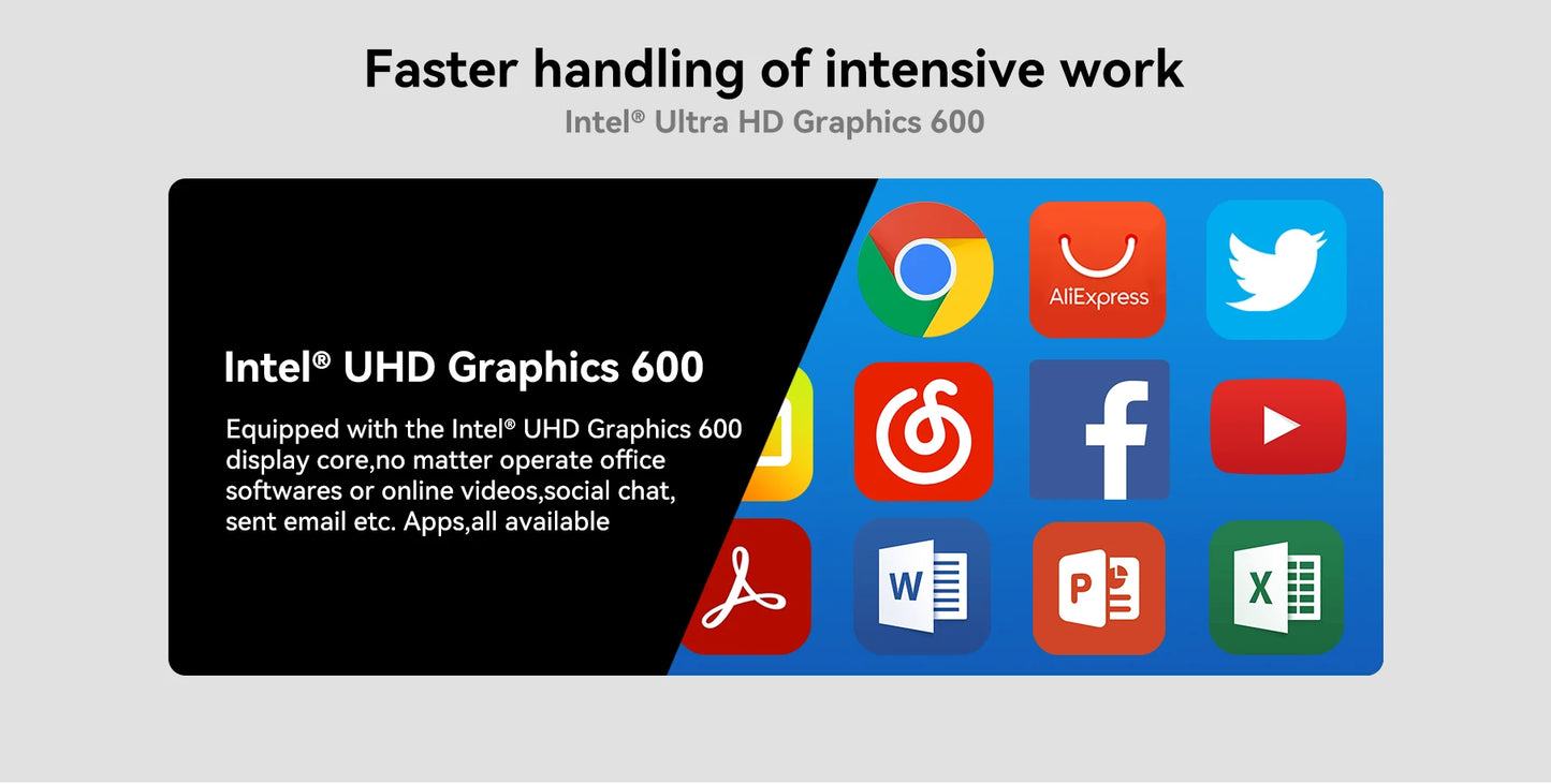 Adreamer Laptop 13.3 Inch Portable Laptops Low Price With Intel CPU 2.5K FHD IPS 8GB 1T SSD 2.5K FHD Display Notebook
