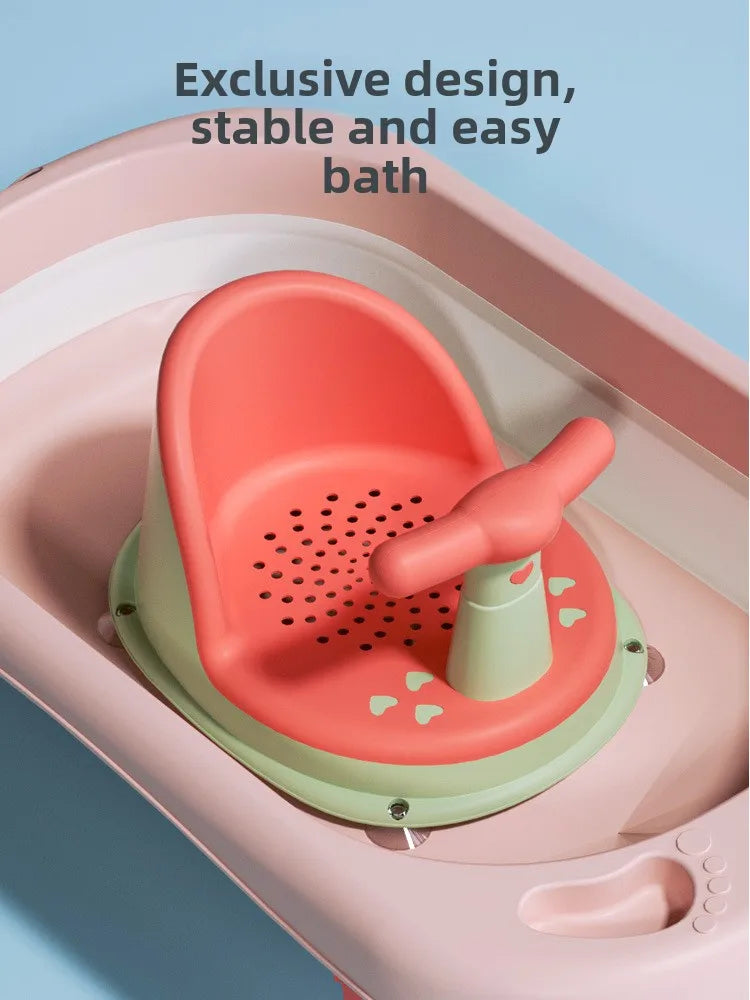 Baby Bathtub Seat Is Safe Non Slip and Suitable for Newborn Adorable Shower Seats for Children Aged 6-18 Months Bath Accessories