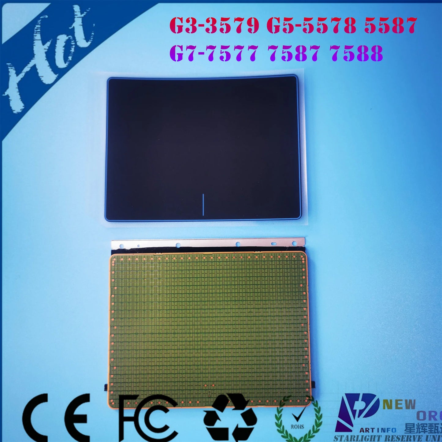 Laptop touchpad for DELL Gaming15 G3-3579 3779 G5-5587 5588 G7-7577 7588 series with Blue Plate frameb TM-P3240 0GR87J PYGCR