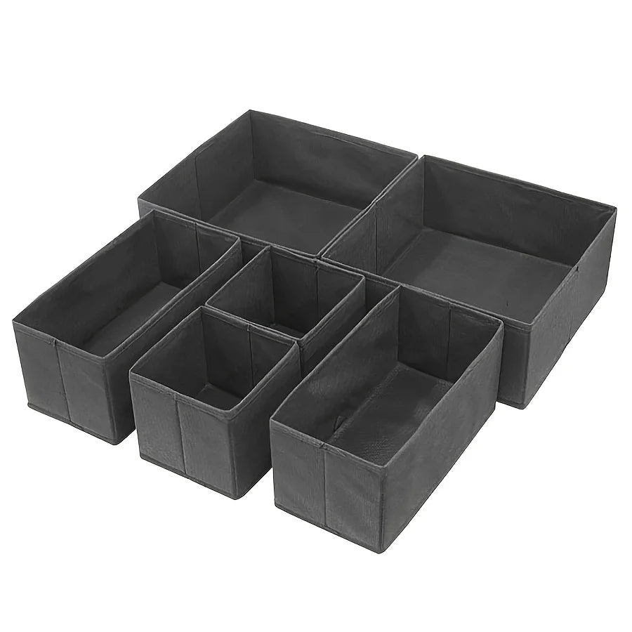 6 Pack Drawer Organizer for Clothes Dresser Drawer Organizer Bins Closet Organizers and Storage Dividers for Clothing Underwears