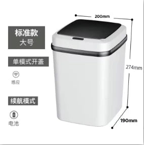 Smart Trash Kitchen Bathroom Recycling TrashCan Automatic Sensor Dustbin Electric Waste Bin Waterproof Wastebasket For 13L
