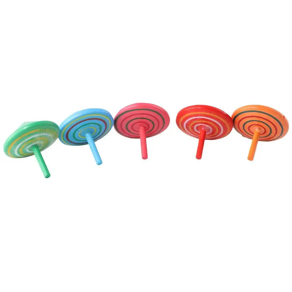 Top DIY Gyroscope Toys Educational Game Wooden Gyro Toys Wooden Rotate Gyro Woode Spinning Top Toy Desktop Spinning Top