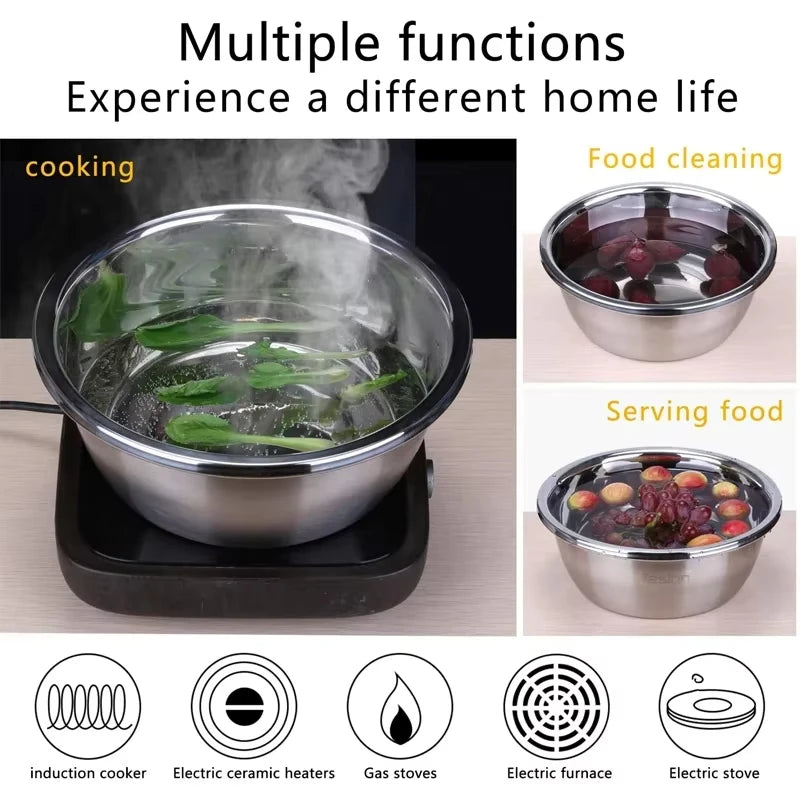 3 in 1 Vegetable Slicer Cutter Graters Drain Basket Stainless Steel Vegetable Salad Maker Bowl Kitchen Accessories Gadget