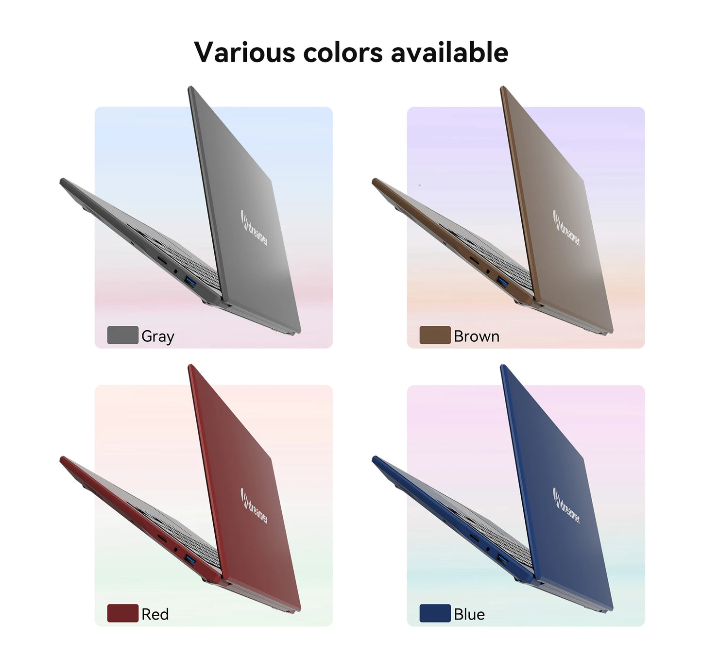 Adreamer Laptop 13.3 Inch Portable Laptops Low Price With Intel CPU 2.5K FHD IPS 8GB 1T SSD 2.5K FHD Display Notebook