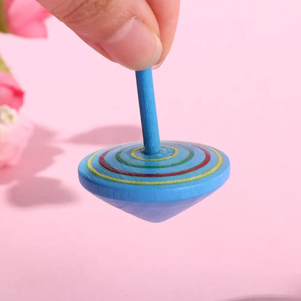 Top DIY Gyroscope Toys Educational Game Wooden Gyro Toys Wooden Rotate Gyro Woode Spinning Top Toy Desktop Spinning Top