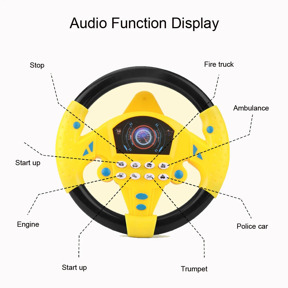 Simulate Driving a Car, Steering Wheel, Electric Toy Sound, CHILDREN'S Music Education, Pushing a Cart, Driving a Vocal Toy