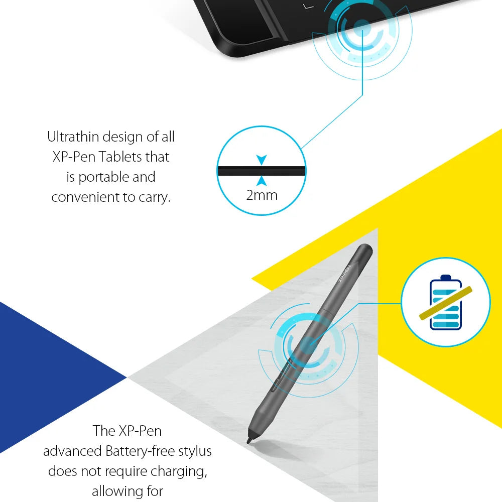 XPPen Star G430S Drawing Tablet Graphics Tablet for OSU Art Design Business Signature with Battery-free Stylus 8192 Levels