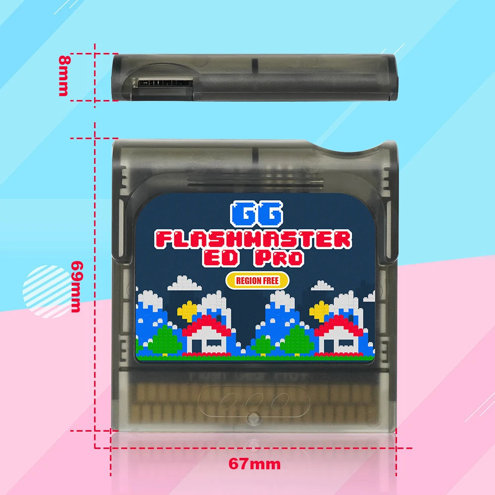 Game Gear Game Card FlashMaster Cart With 8GB TF Card Preloaded With 900+ Games For Sega Game Gear GG Console