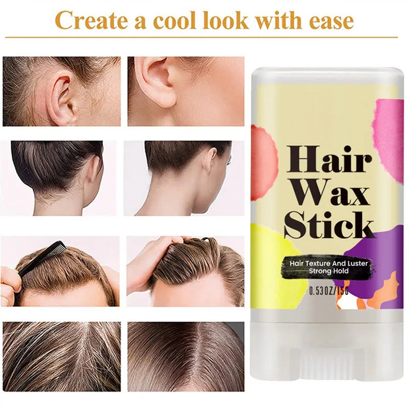 Hair Wax Stick For Fly Aways Frizzy Hair Portable Hair Styling Pomade Stick 1Pcs Travel Size Slick Back Baby Hairs Edge Control