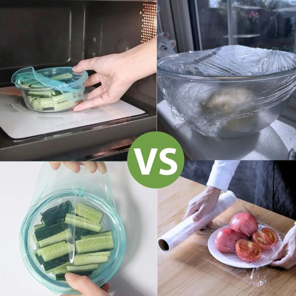 Microwave Food Cover Silicone Stretch Lids Durable Reusable Storage Elastic Bowl Covers for Fridge Accessories