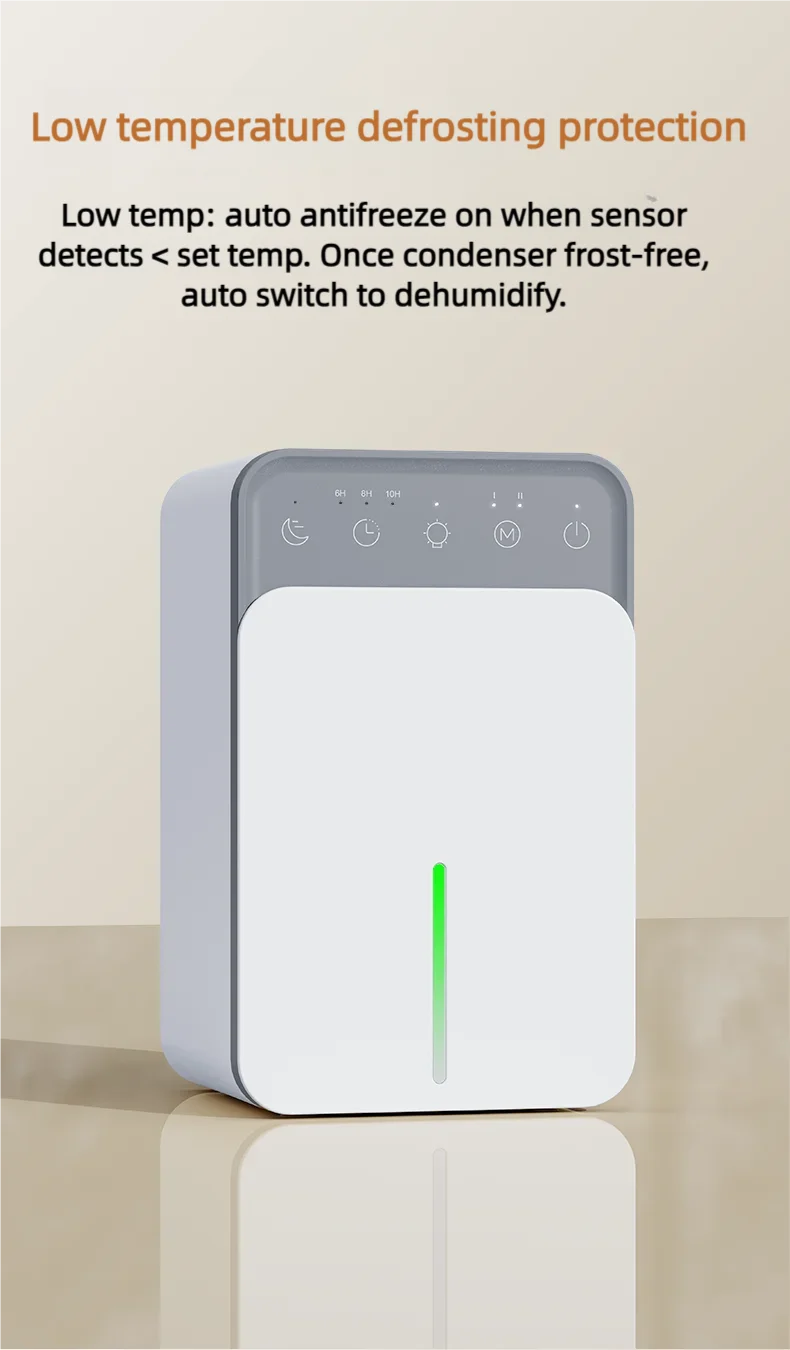 Portable Air Purifier with Intelligent Timing 1.5L Home Bedroom Office Kitchen Air Dehumidifier Dryer with EU/US Plug