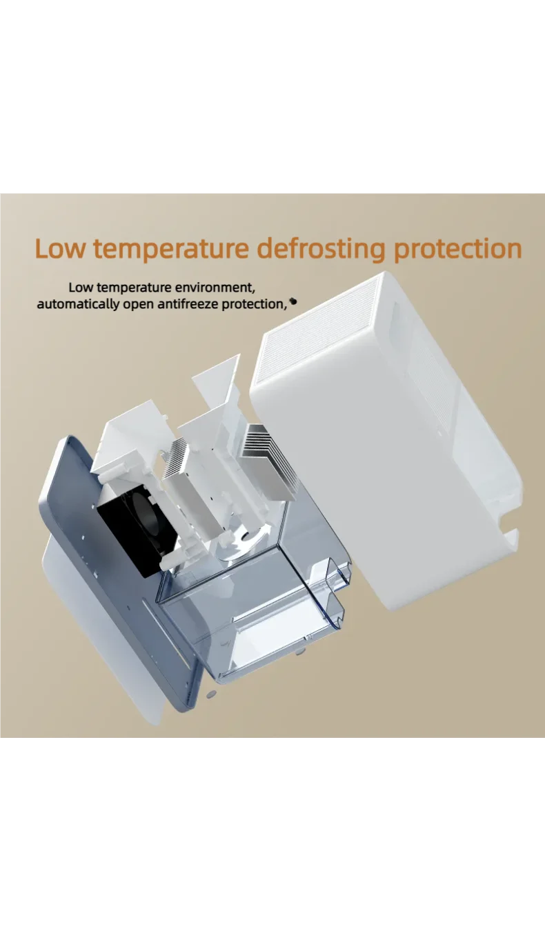 Portable Air Purifier with Intelligent Timing 1.5L Home Bedroom Office Kitchen Air Dehumidifier Dryer with EU/US Plug