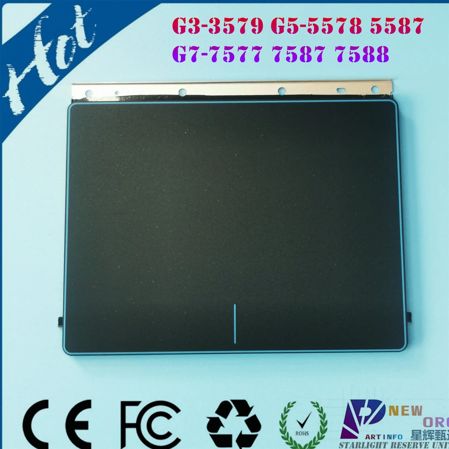 Laptop touchpad for DELL Gaming15 G3-3579 3779 G5-5587 5588 G7-7577 7588 series with Blue Plate frameb TM-P3240 0GR87J PYGCR