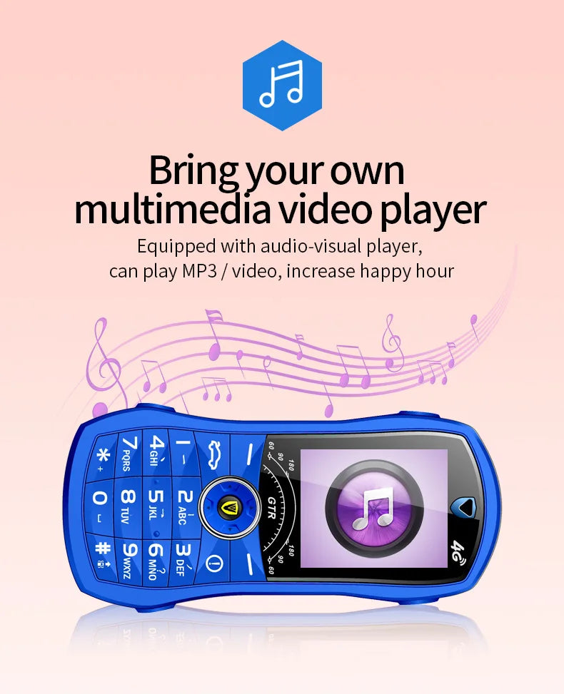 Car Model Mobile Phone 1.8 inch Push Button Mini Car Shape Key Student Dual Sim Telephone MP3 Real Vibration No Camera Cellphone