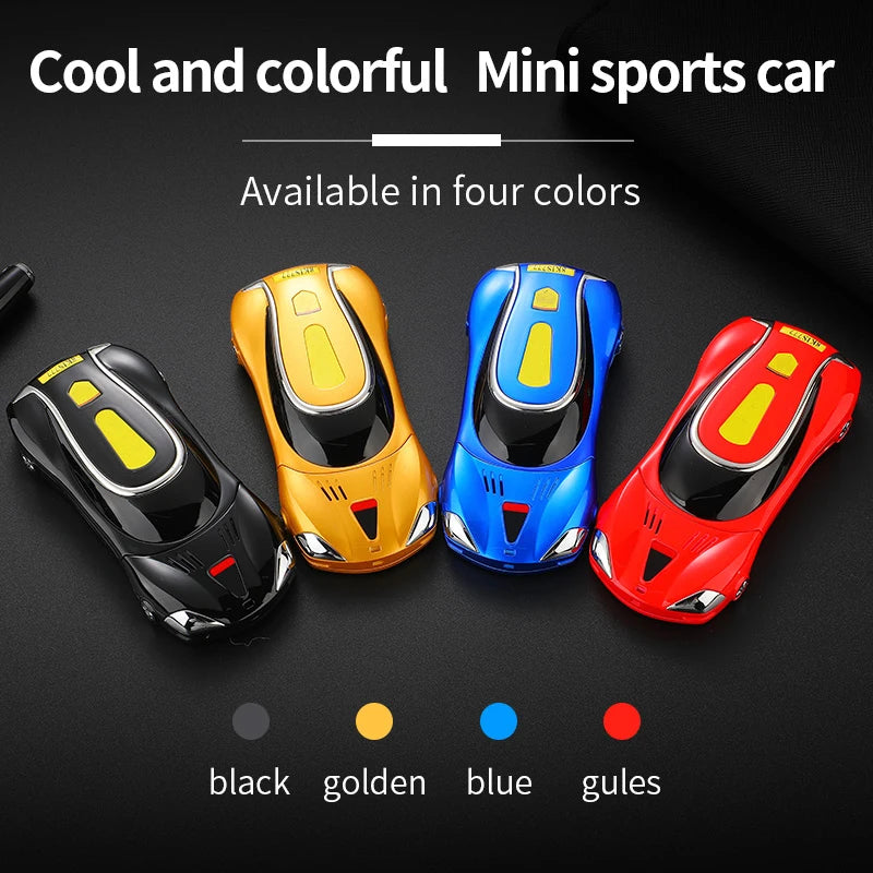 Car Model Mobile Phone 1.8 inch Push Button Mini Car Shape Key Student Dual Sim Telephone MP3 Real Vibration No Camera Cellphone