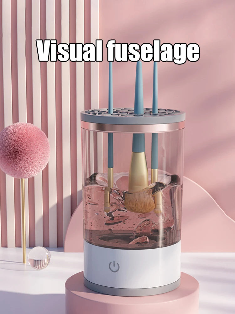 Makeup Brush Cleaner Is An Automatic Rotating Brush Cleaner For Deep Cleaning One Click Operation Is Suitable For All Makeup