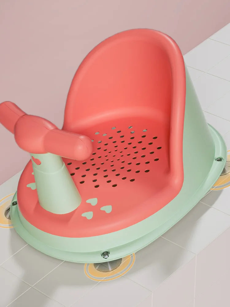 Baby Bath Seat Anti-slip with Suction Cup Shower Seat for Newborns Portable Shower Stand Play Seat Growth Accessories for Kids