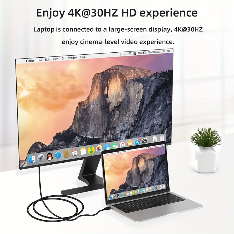 6ft Type C USB C To HDTV 4K Cable Adapter Mobile Phone Tablet HDTV Converter For Samsung Galaxy HUAWEI Macbook Xiaomi Type-C Devices