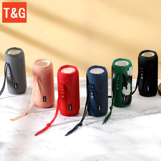 TG227 Portable Wireless Stereo Speaker System - LED Color Light, Ultra Bass, Stereo Subwoofer, USB, TF, FM Radio, Mobile Phone, Tablet, TV Connectivity - Perfect for Outdoor Party, Travel, Home Entertainment
