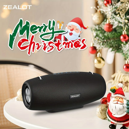 ZEALOT S67 14400mAh 60W Wireless Speakers - Loud Stereo, Booming Bass, Dual Pairing, 40 Hours Playtime, Waterproof, Portable Subwoofer - Includes Shoulder Strap, Charging Cable, Aux Cable, TF USB Plug-in Card, Compatible with