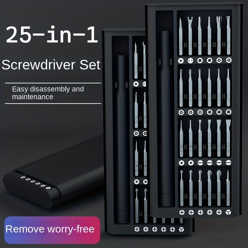 25-in-1 Multi-Function Precision Screwdriver Set, Durable, Uncharged - for Mobile Phone & Tablet Repair