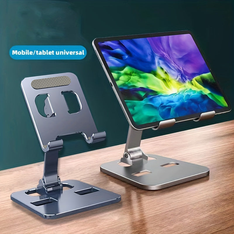 All Metal Foldable Lifting Mobile Phone Holder Lazy Desktop Holder Mobile Phone Tablet Universal Holder Multi Angle Adjustable Mobile Phone Holder Children's Online Class Mobile Phone Holder Base Compact And Portable