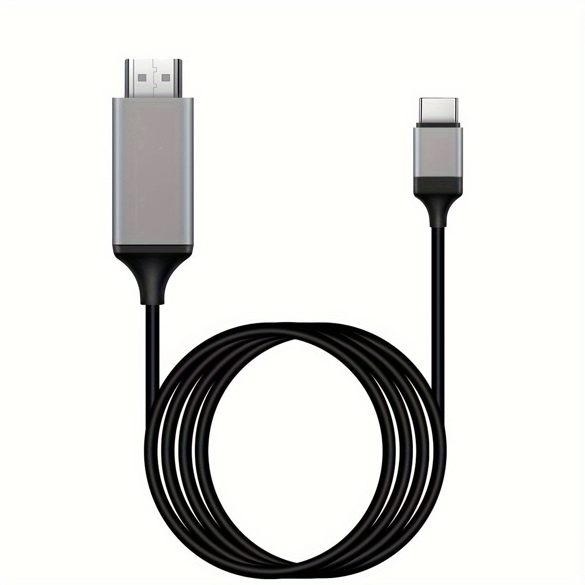 4K30Hz USB C To HDTV Cable, 2M/78.74In/6.56Ft Black Red Plug & Play High-Resolution Type-C To HDTV Adapter For MacBook, IPad, IMac,IPhone,Mobile Phone,Tablet,Laptop
