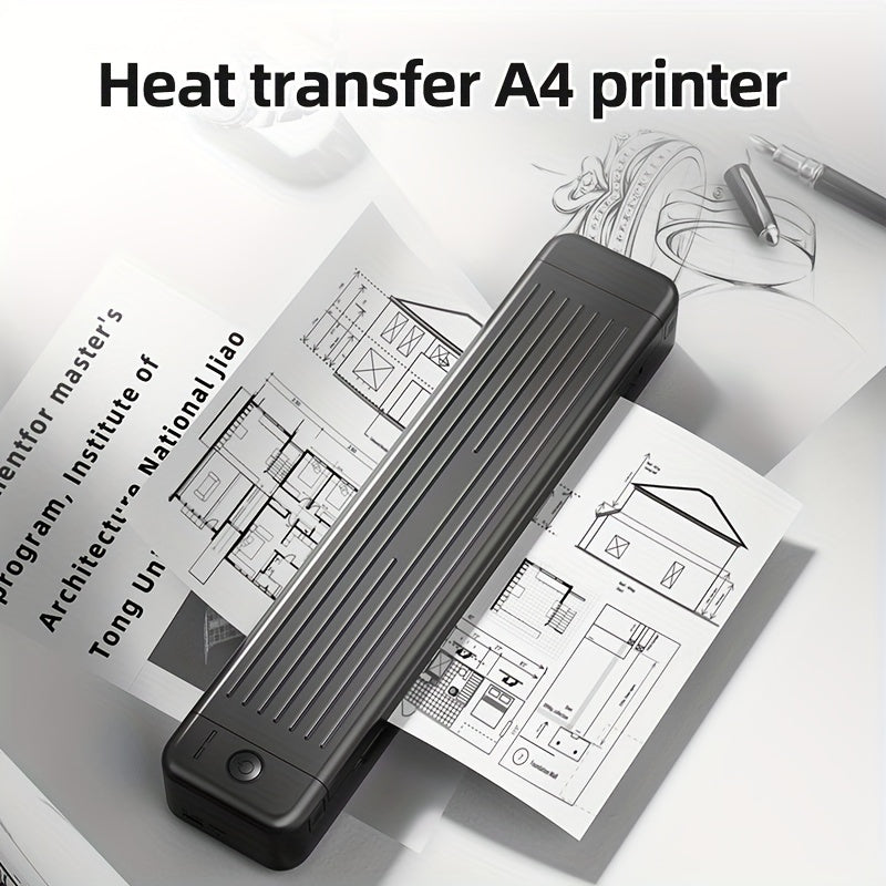 1set A4 Printer P831: 8.5X11in, Heat Transfer Printer, Ink Free, Wireless Connection To Mobile Phone, Tablet, USB Connection To Computer, Printing American Stationery/A4/A5/B5 Ordinary/thermal Paper, Suitable For Mobile Offic