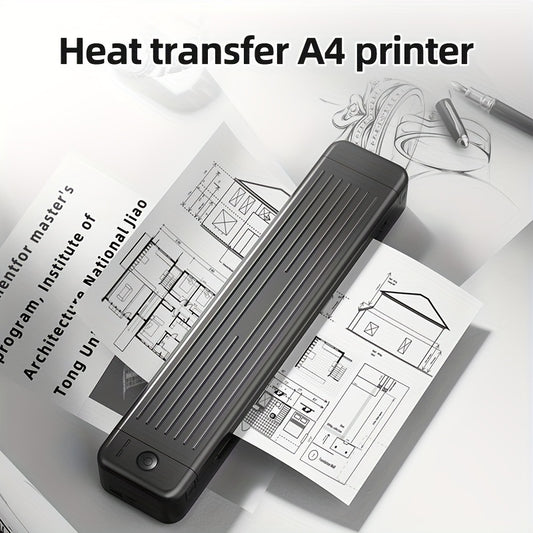 1set A4 Printer P831: 8.5X11in, Heat Transfer Printer, Ink Free, Wireless Connection To Mobile Phone, Tablet, USB Connection To Computer, Printing American Stationery/A4/A5/B5 Ordinary/thermal Paper, Suitable For Mobile Offic