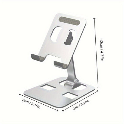 All Metal Foldable Lifting Mobile Phone Holder Lazy Desktop Holder Mobile Phone Tablet Universal Holder Multi Angle Adjustable Mobile Phone Holder Children's Online Class Mobile Phone Holder Base Compact And Portable