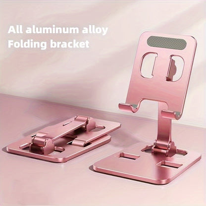 All Metal Foldable Lifting Mobile Phone Holder Lazy Desktop Holder Mobile Phone Tablet Universal Holder Multi Angle Adjustable Mobile Phone Holder Children's Online Class Mobile Phone Holder Base Compact And Portable