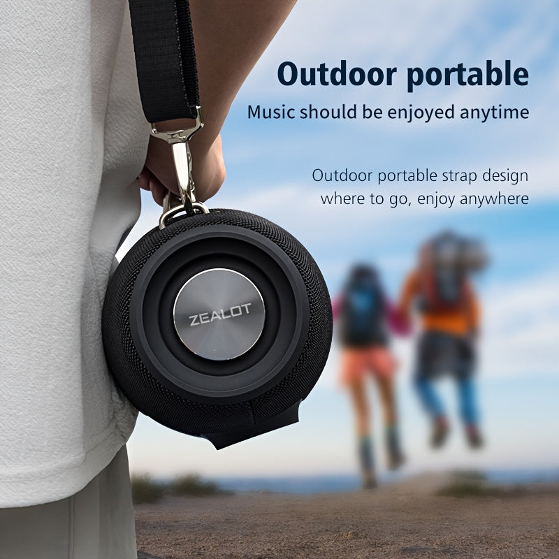ZEALOT S67 14400mAh 60W Wireless Speakers - Loud Stereo, Booming Bass, Dual Pairing, 40 Hours Playtime, Waterproof, Portable Subwoofer - Includes Shoulder Strap, Charging Cable, Aux Cable, TF USB Plug-in Card, Compatible with